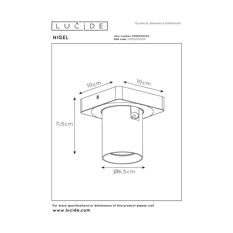 Lucide Nigel Ceiling Spotlight