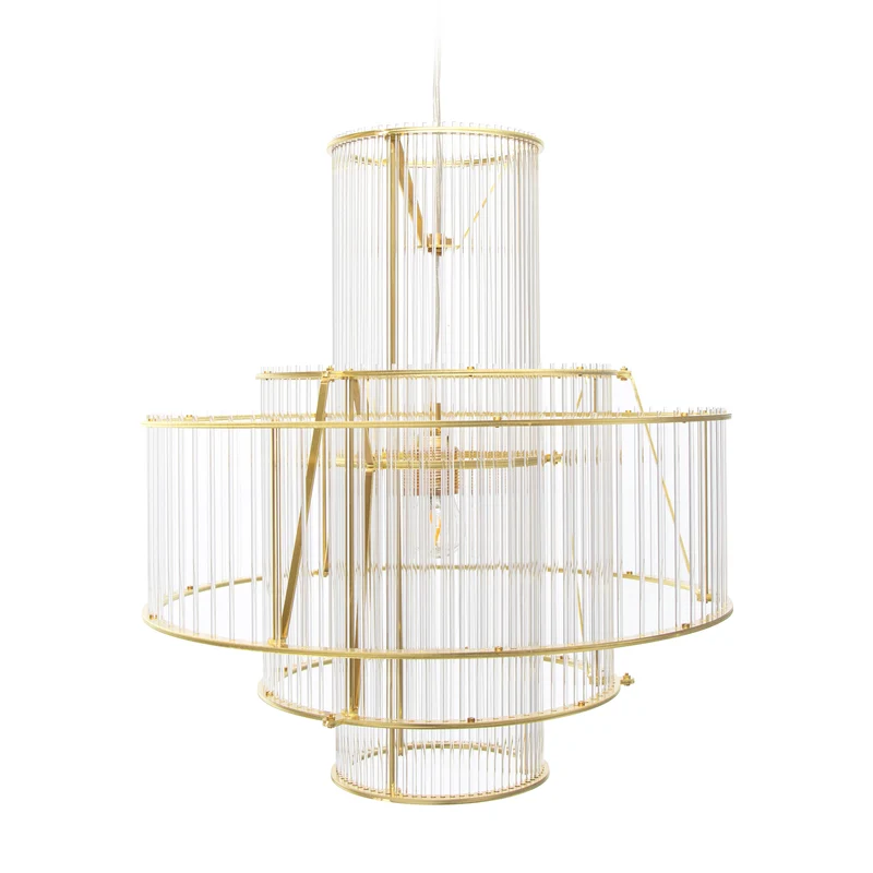 Piet Hein Eek Solid Glass Pipe Chandelier