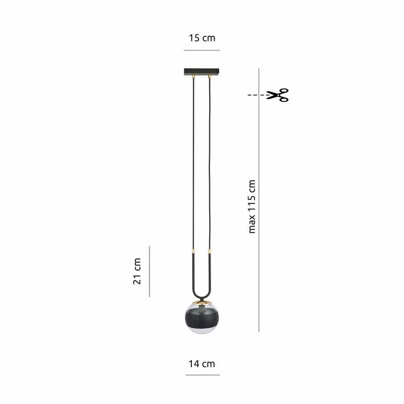 Petite Suspension Boule Verre