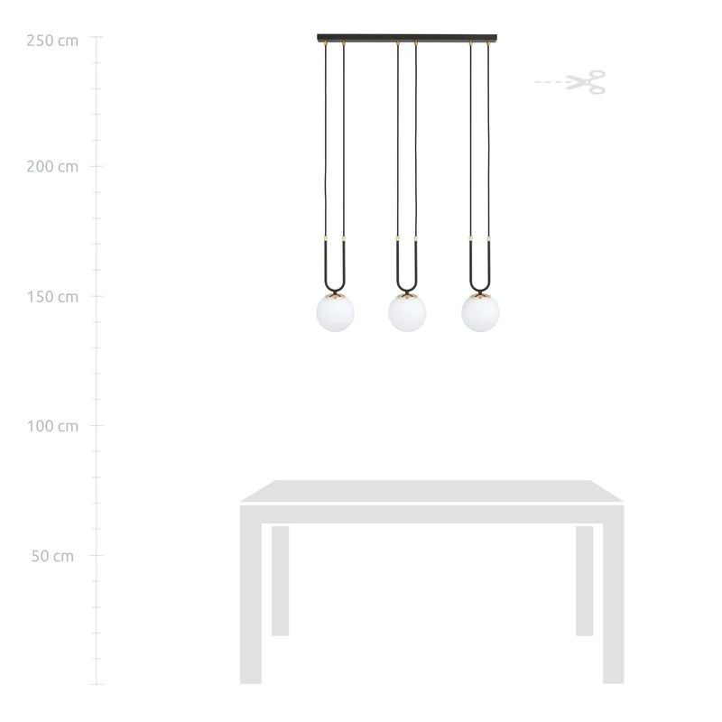 Suspension Boule Verre Opale Blanc 42W