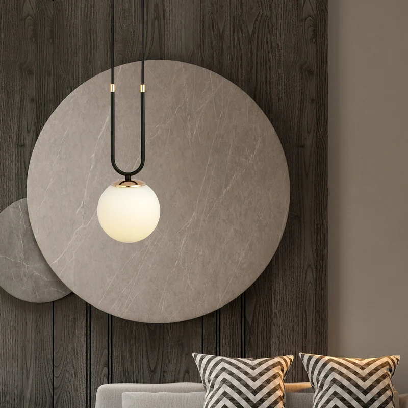 Suspension Boule Verre Blanc Design