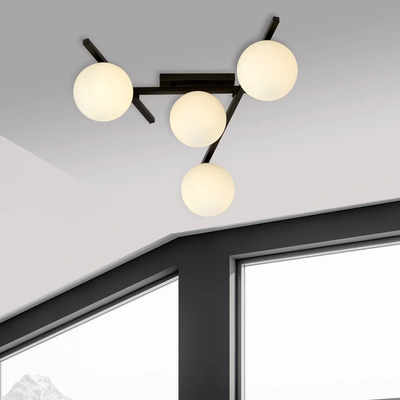 Globe En Verre Blanc Pour Luminaire