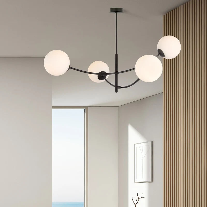 Lustre Opaline Art Déco