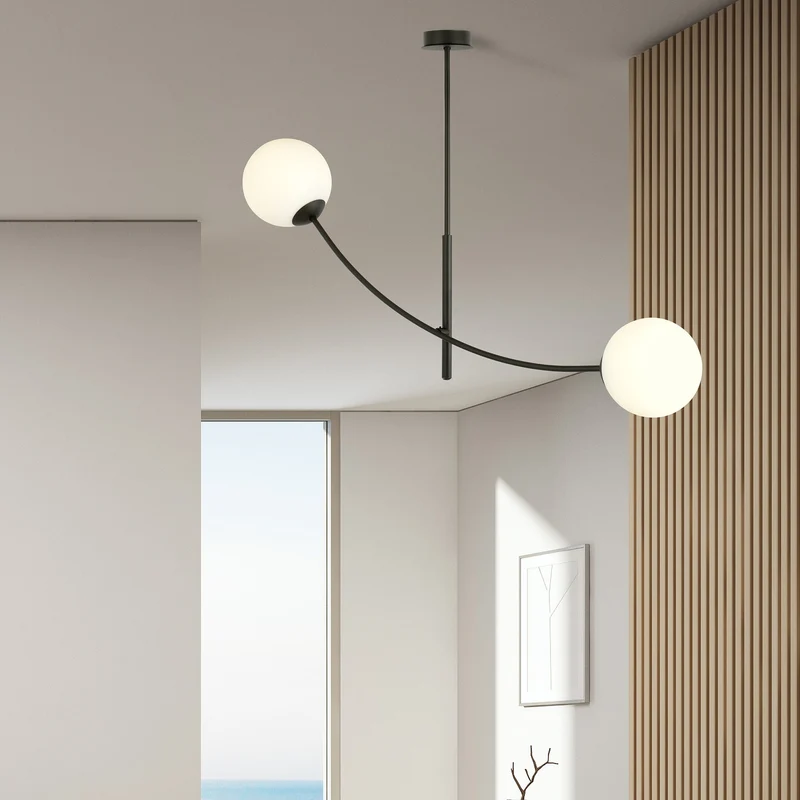 Suspension Opaline Blanche