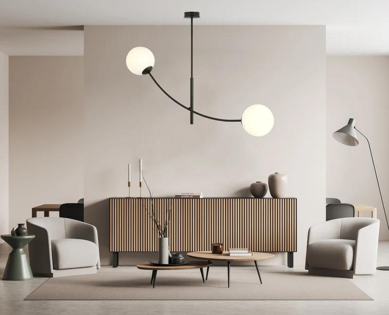 Suspension Opaline Blanche