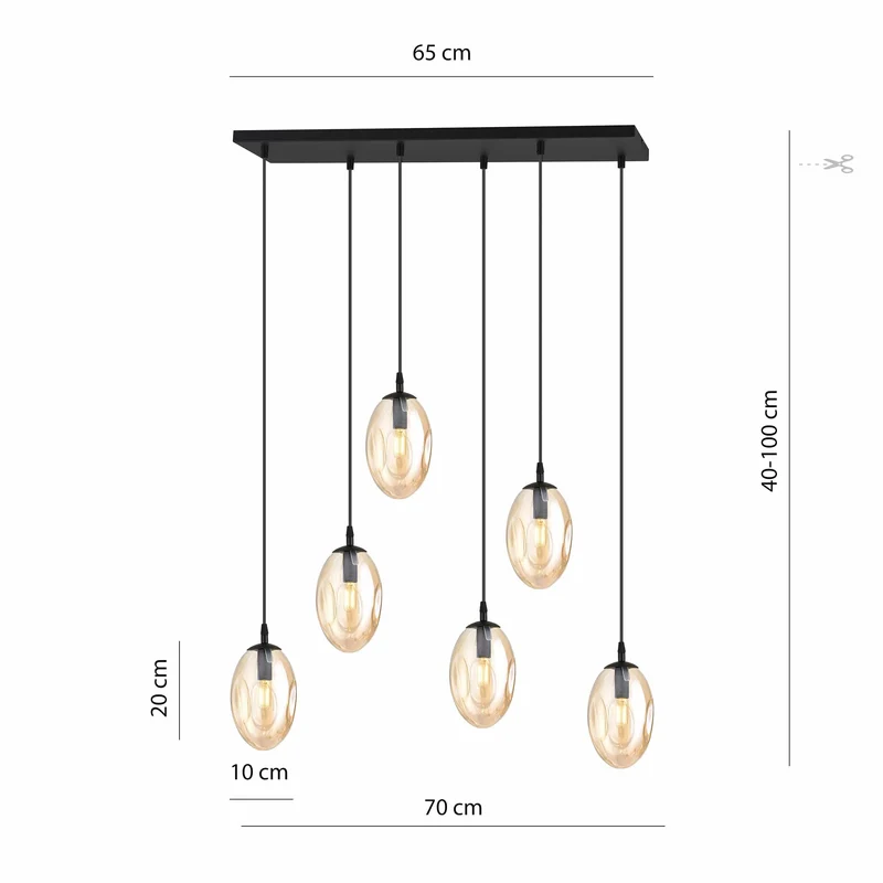 Multi Suspension Boule Verre
