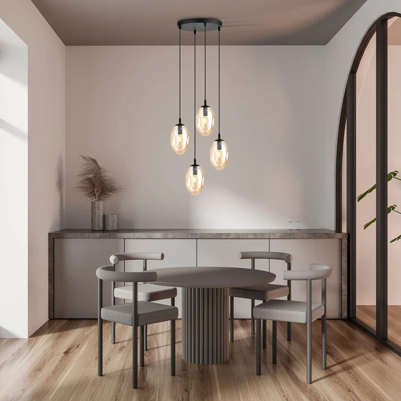 Suspension Boule Verre Colore
