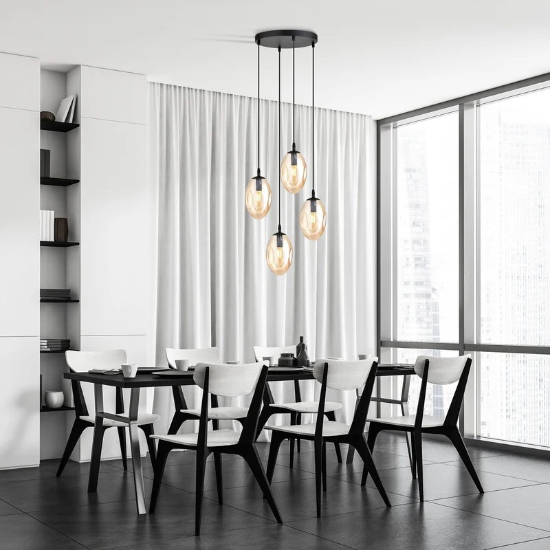 Suspension Boule Verre Colore