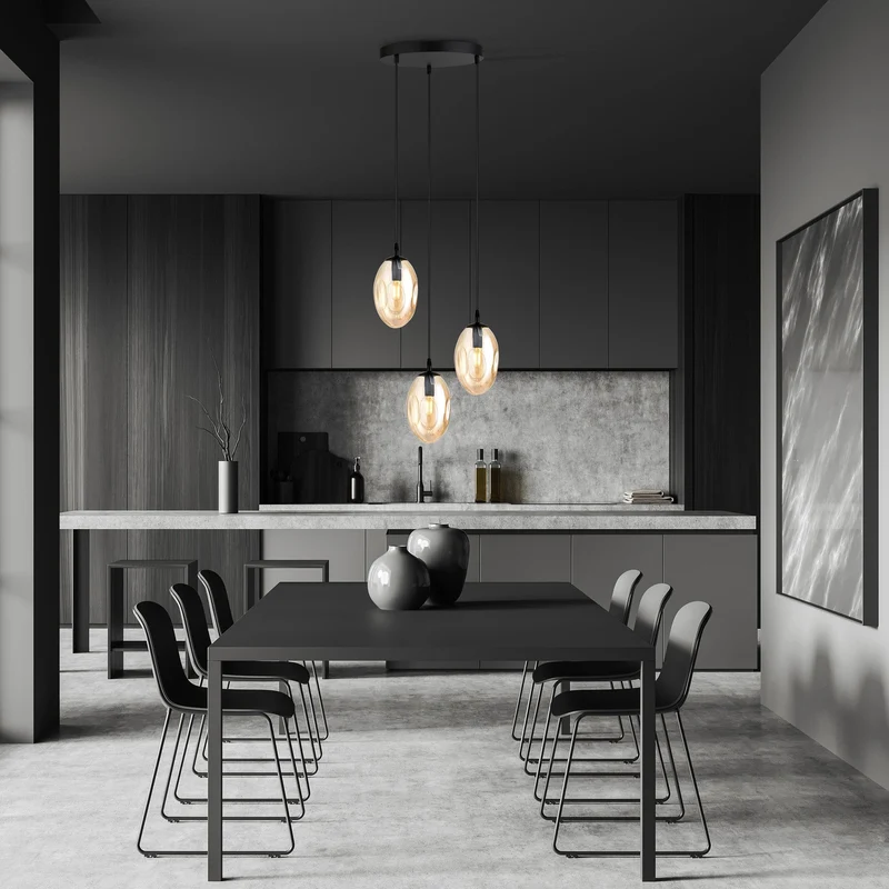 Suspension Boule Verre Cuivre