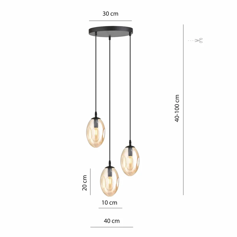 Suspension Boule Verre Cuivre