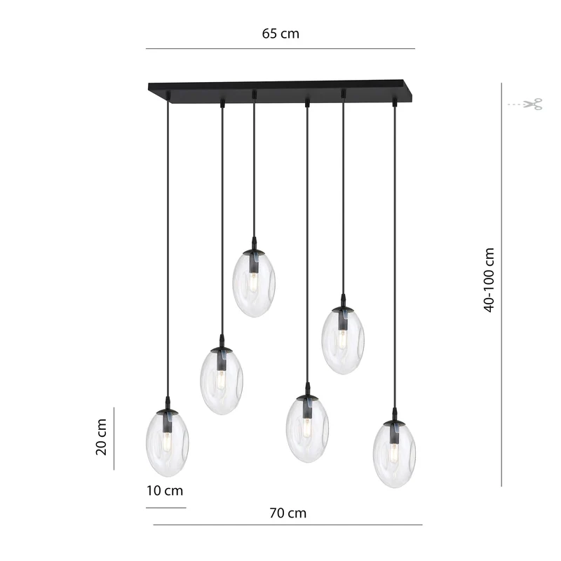 Suspension Design Verre Transparent