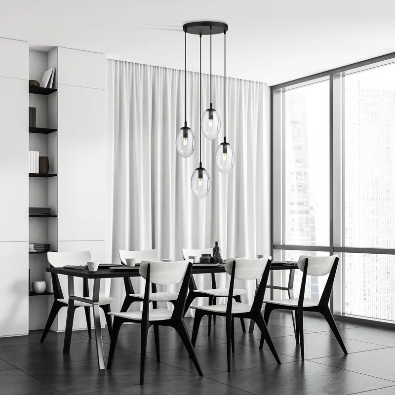 Suspension Boule Verre Et Metal