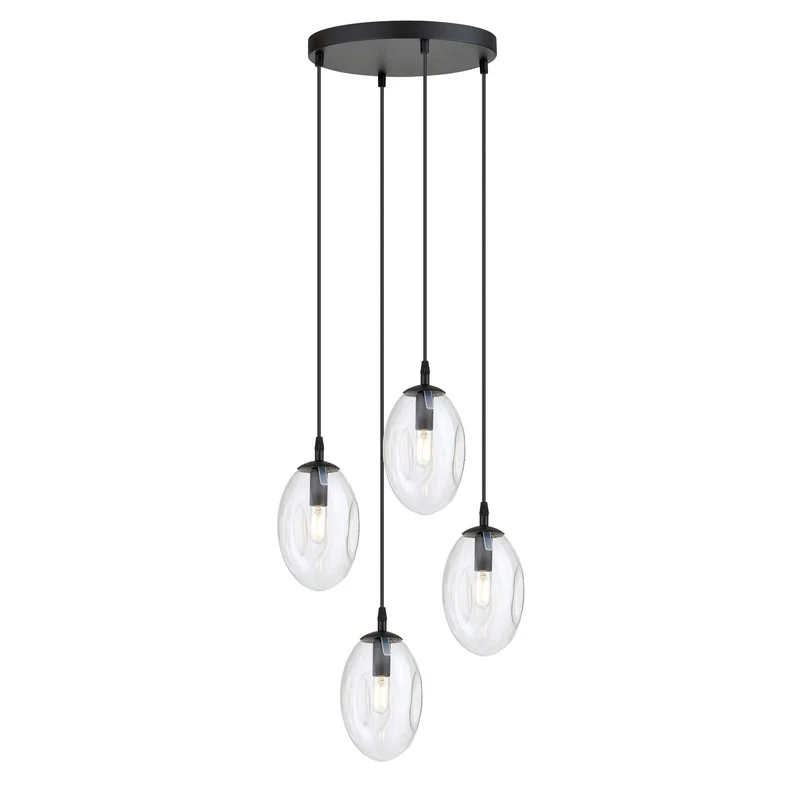 Suspension Boule Verre Et Metal