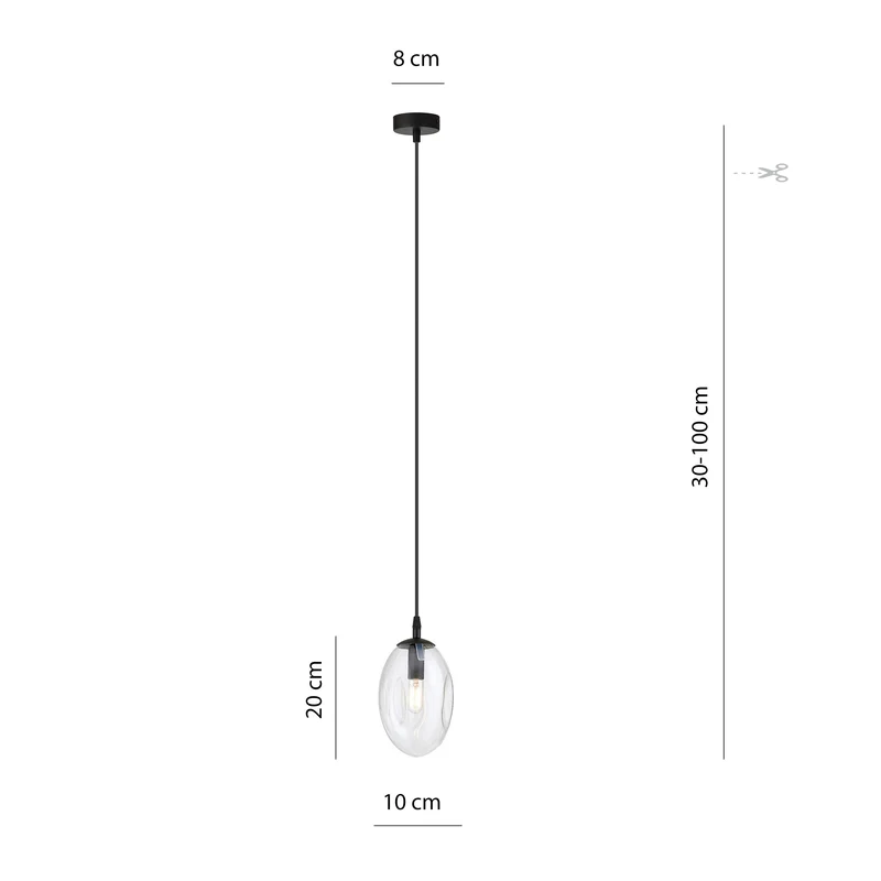Suspension Luminaire Boule Transparente