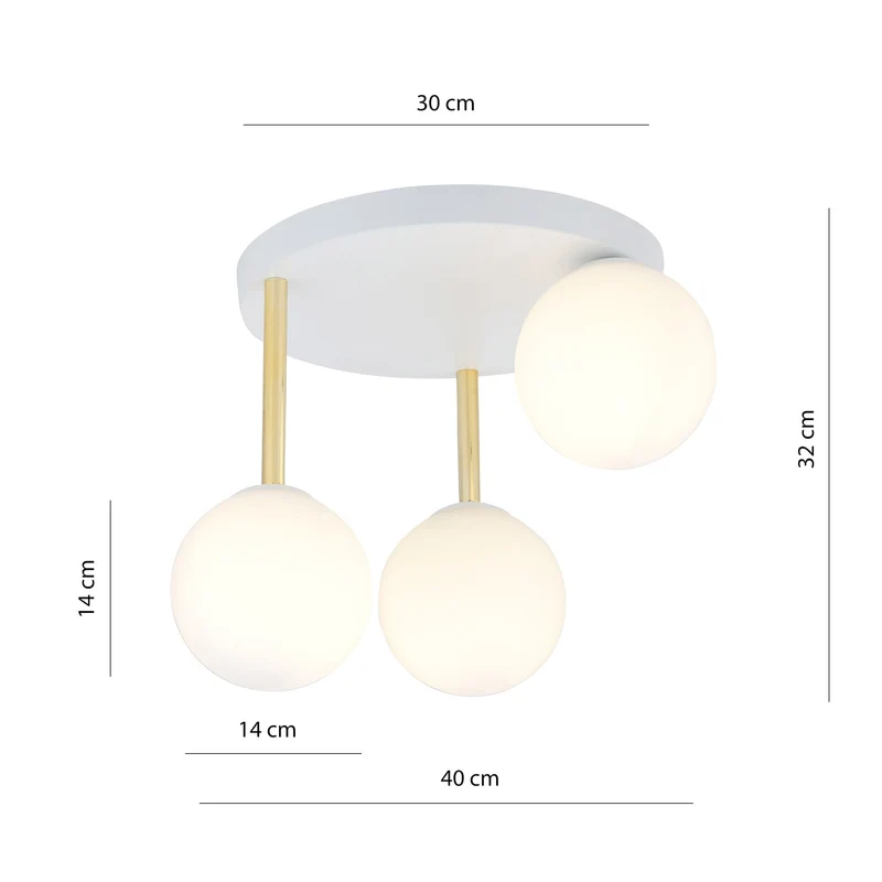 Plafonnier Globe Opaline