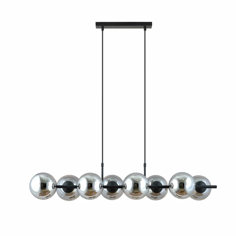 Suspension Boule Verre Grise