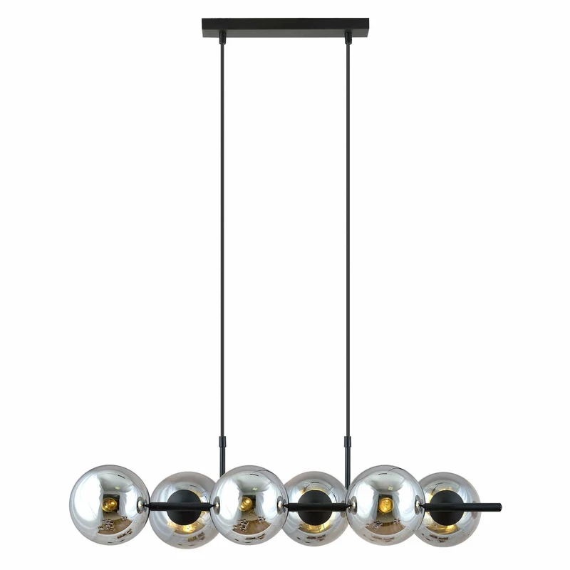 Suspension Boule Verre Chrome