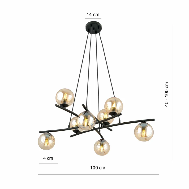 Lustre Suspension Boule Verre