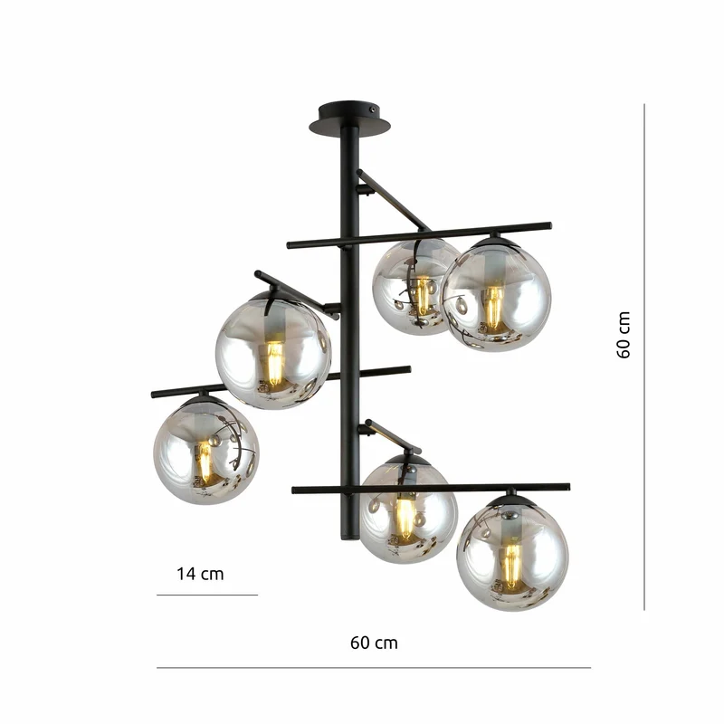 Lustre Verre Et Metal