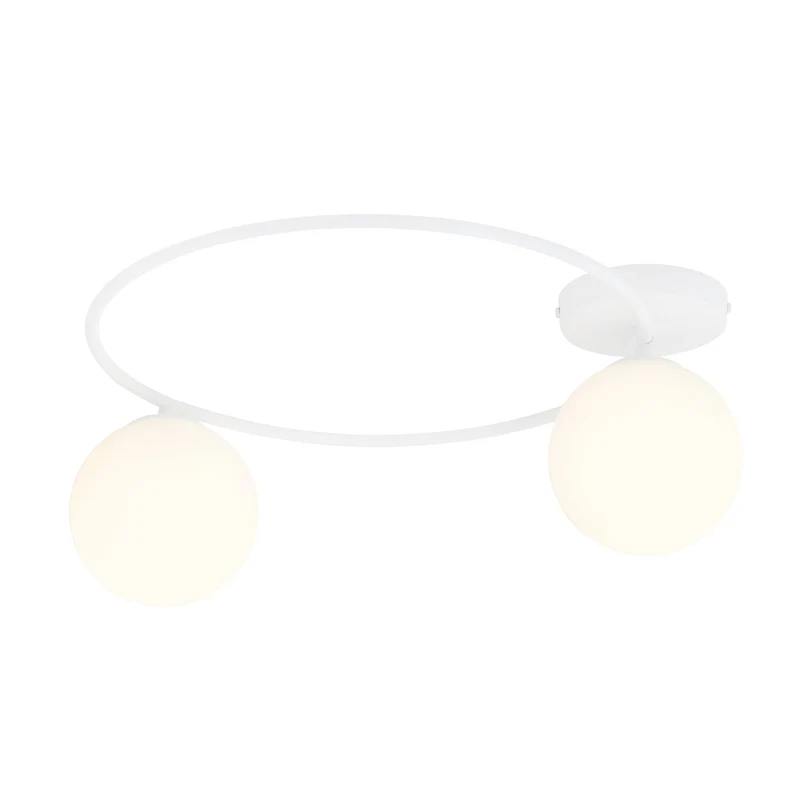 Plafonnier Boule Verre Blanc