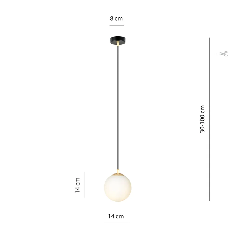 Suspension Verre Opaline