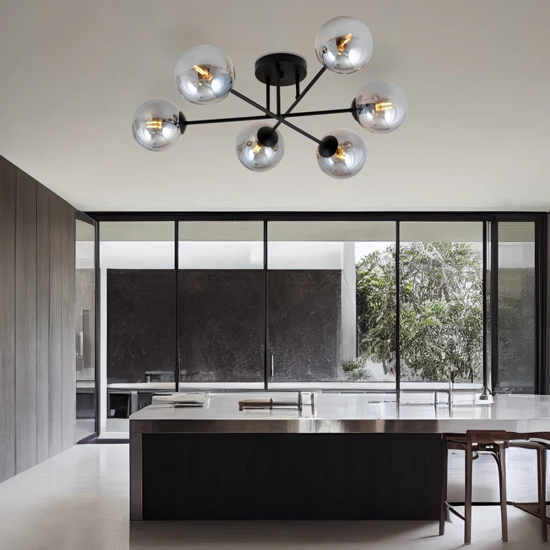 Plafonnier Verre Metal