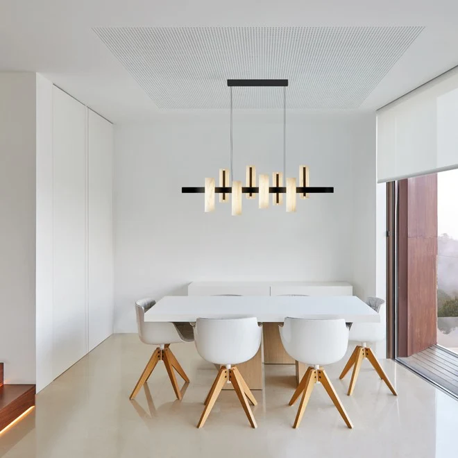 LZF Black Note Keys LED Suspension Lamp