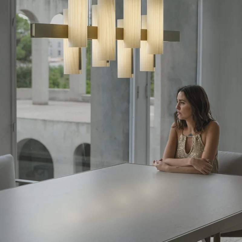 LZF Black Note Keys LED Suspension Lamp