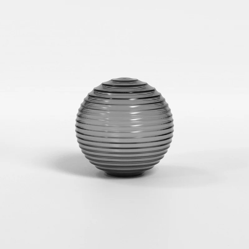Astro Tacoma Globe Ribbed Glass Lampshade