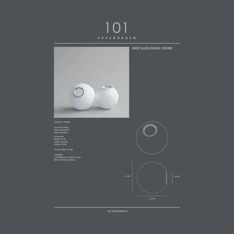 101 Copenhagen Drop Glass Shade