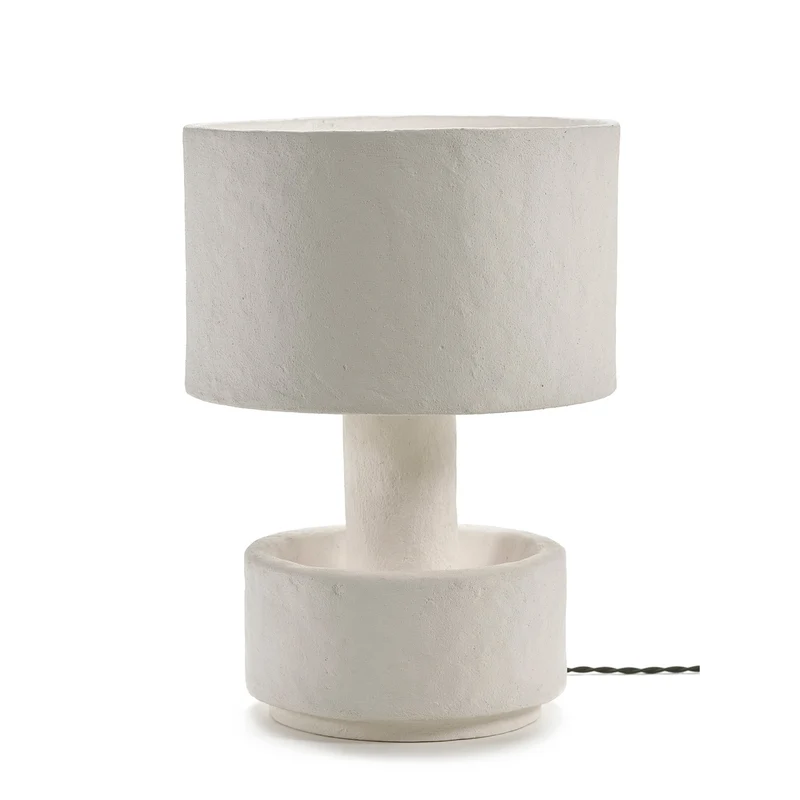 Serax Table Lamp Bowl-Shaped Base Papier Maché Earth