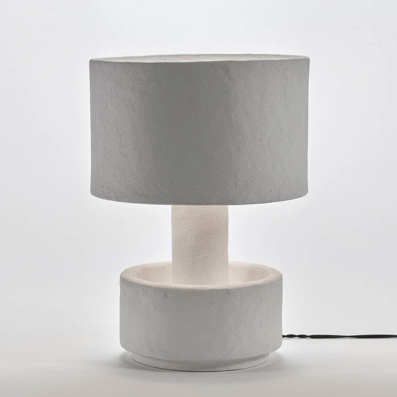 Serax Table Lamp Bowl-Shaped Base Papier Maché Earth
