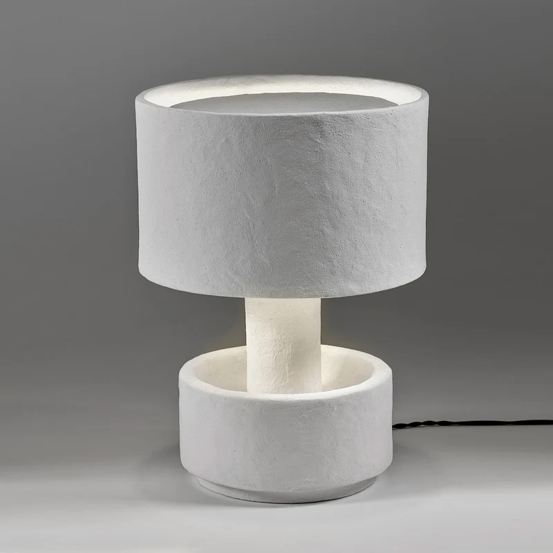 Serax Table Lamp Bowl-Shaped Base Papier Maché Earth