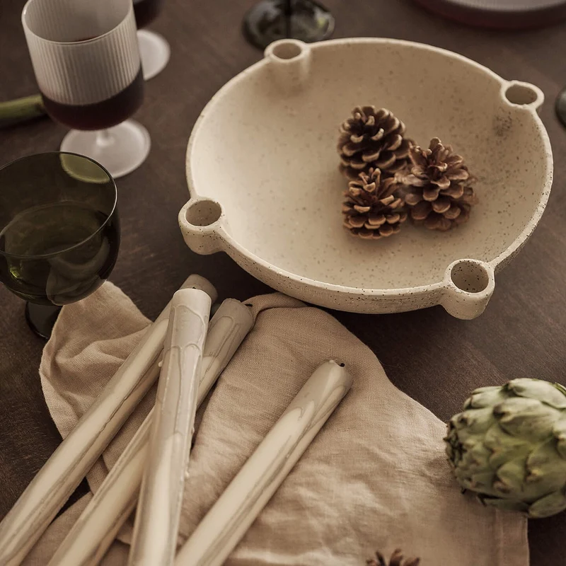 Ferm Living Bowl Candle Holder - Large - Ceramic
