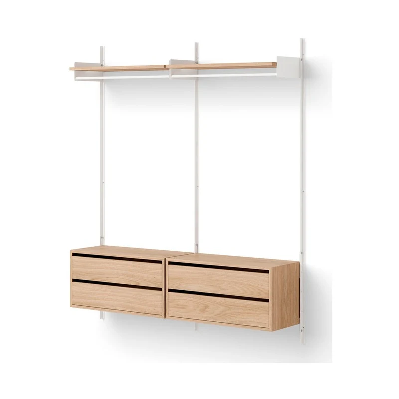 New Works Wardrobe Shelf 2 + Cabinets with Drawers