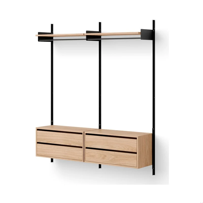 New Works Wardrobe Shelf 2 + Cabinets with Drawers