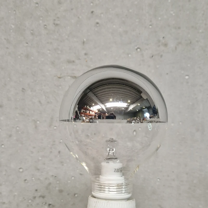 Zangra light bulb Silver Crown Mirror 42W