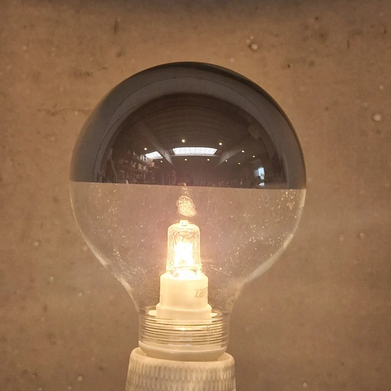 Zangra light bulb Silver Crown Mirror 42W