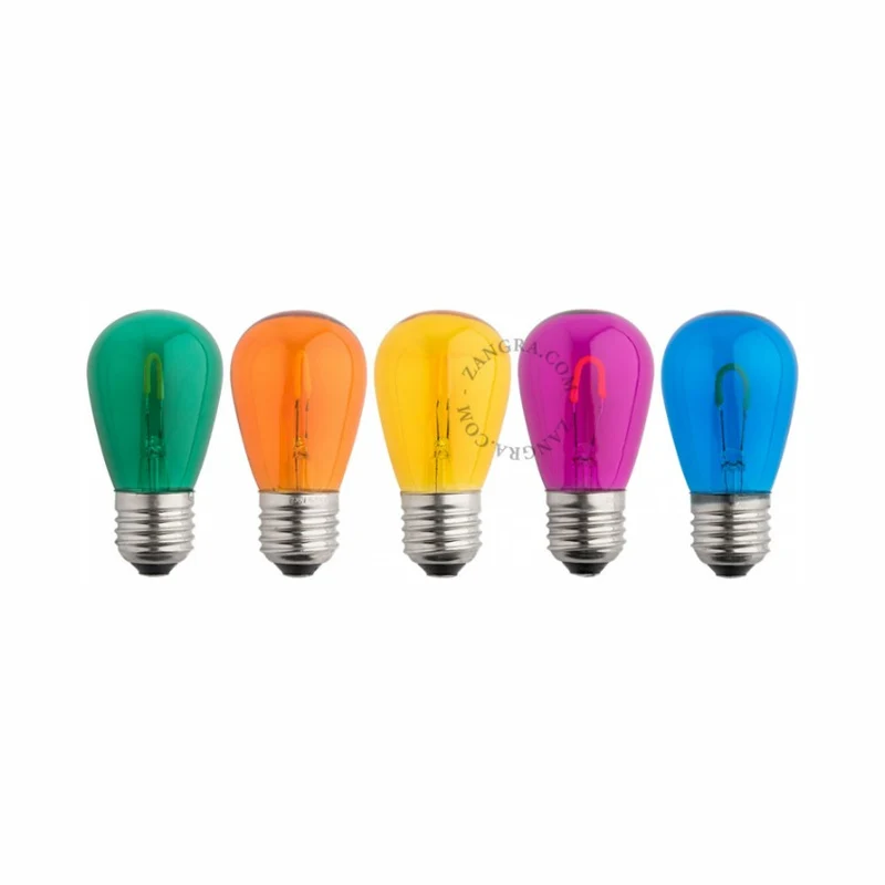 Zangra - E27 non dimmable filament LED Coloured light bulbs - 2500K - 1W