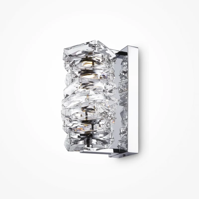 Applique Métal Chrome et Verre Diamant
