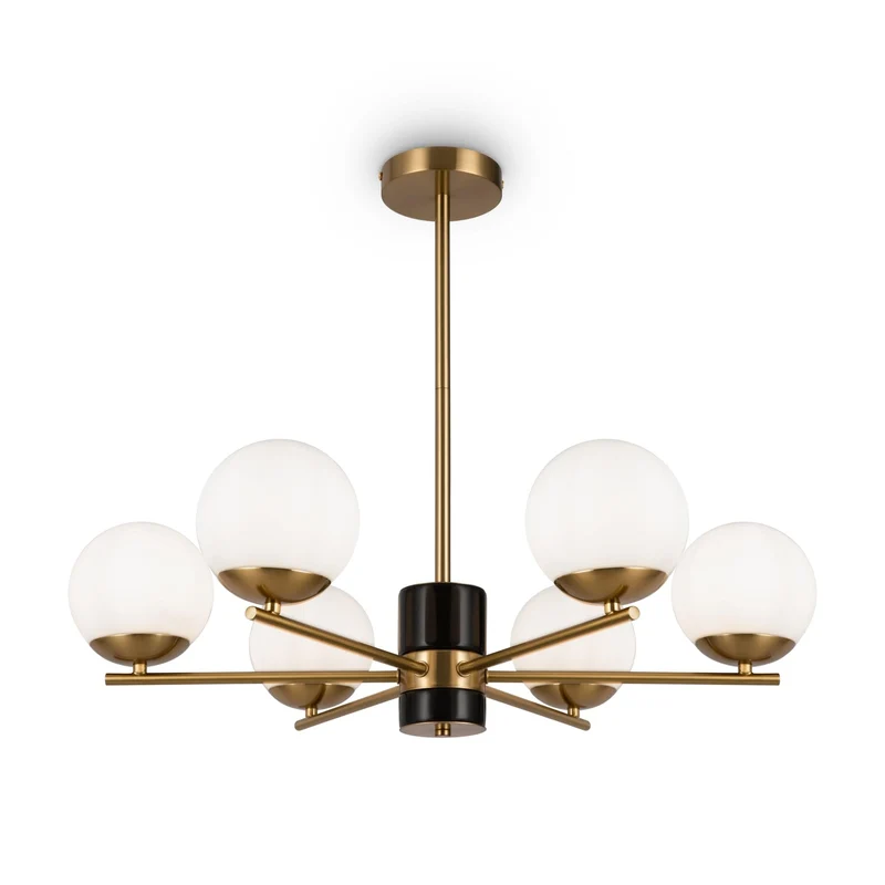 Lustre Suspension Boule Verre Blanc