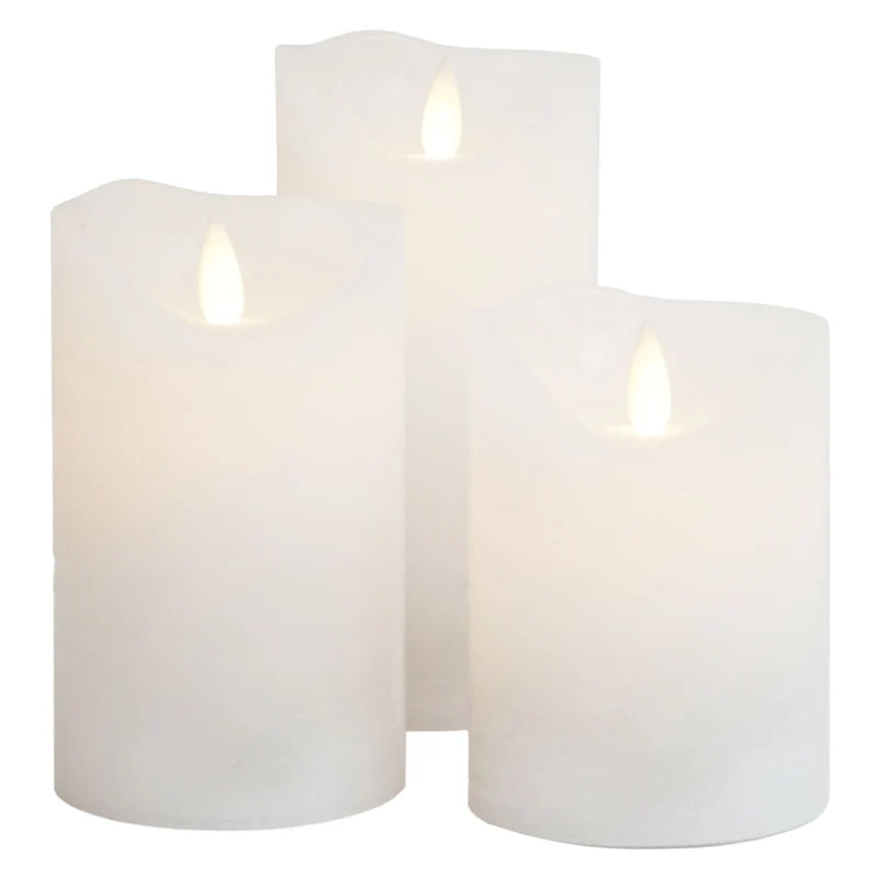 Sirius Sara Rechargeable Pillar Candles - Set of 3