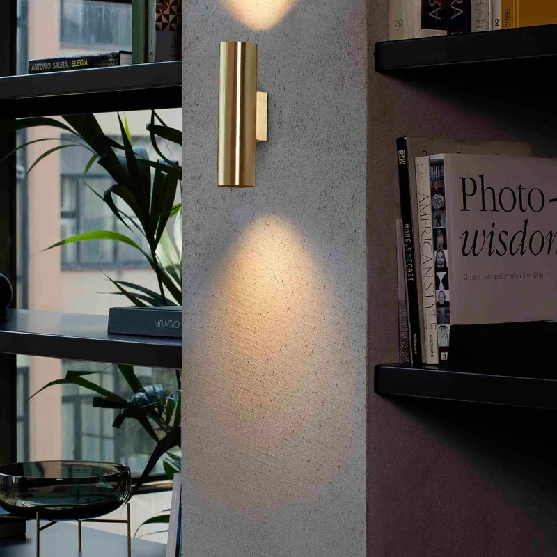 Faro Stan 2L Satin Gold Wall Lamp