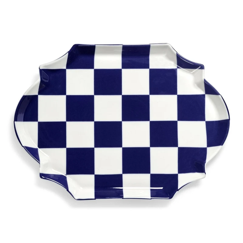Serax Les Objets Mouleversants White Blue Serving Plate