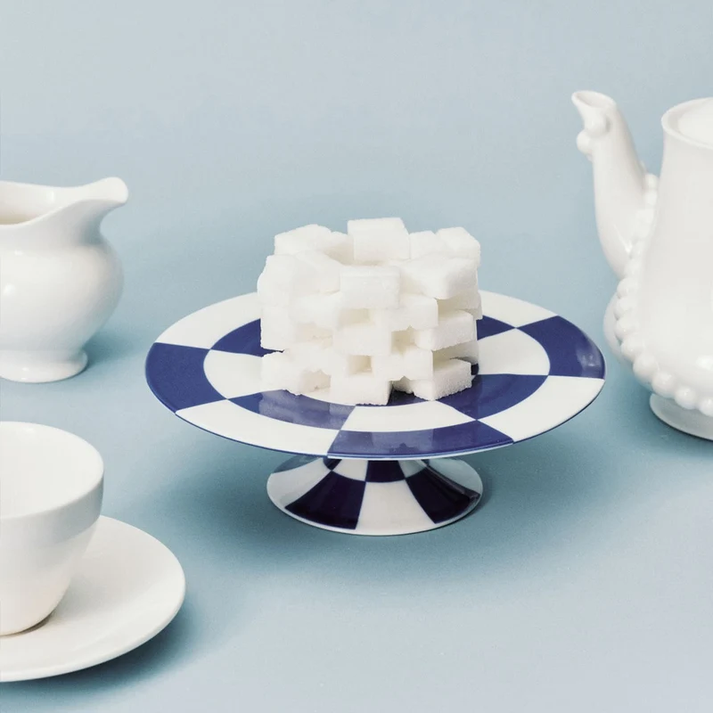 Serax Fête des Bêtes Cake Stand Blue