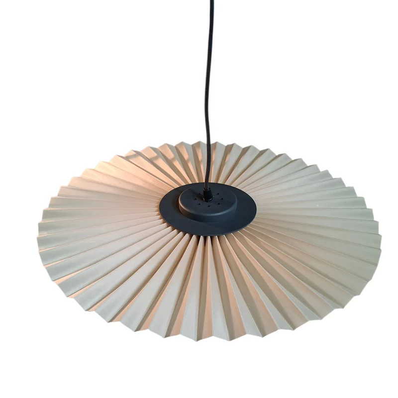 Hartô Carmen Pendant Lamp (Slate Grey / Fabric Sand / Small) - Second Chance