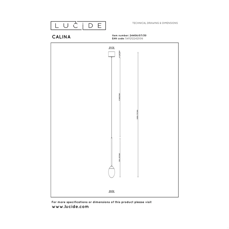 Lucide Calina Pendant Lamp