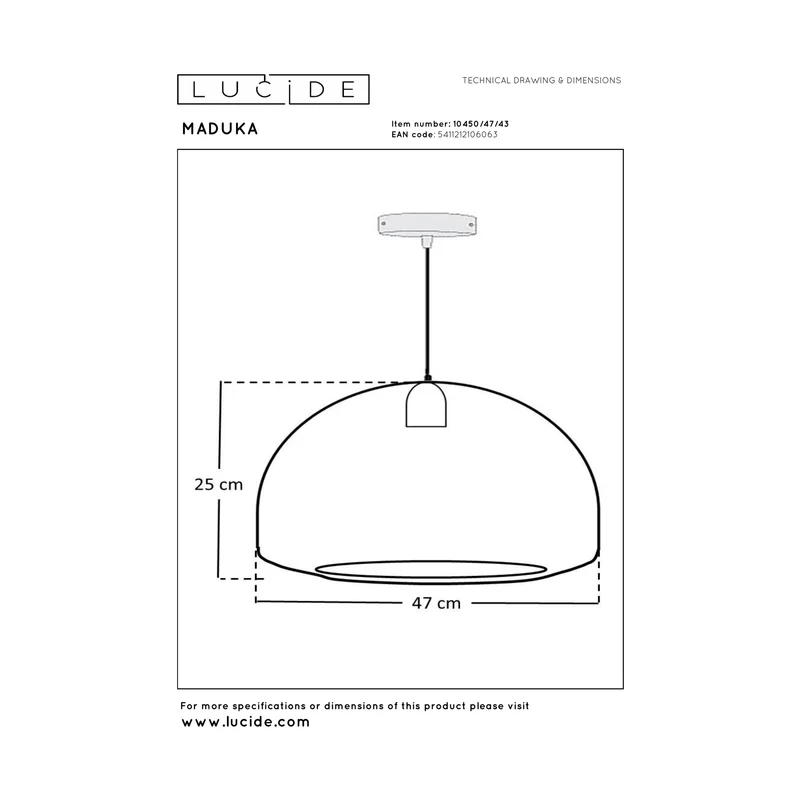 Lucide Maduka Pendant Lamp