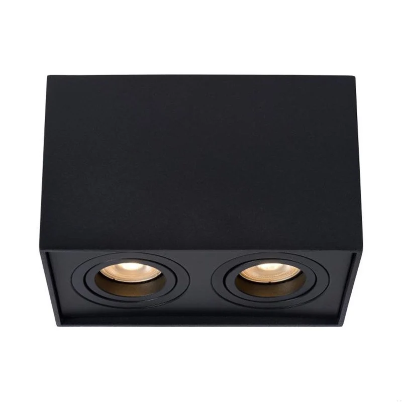Lucide Tube 2-Light Ceiling Spot Black