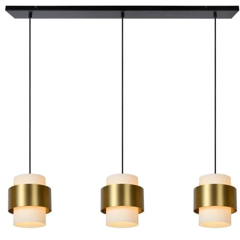 Lucide Firmin 3-Light Pendant Lamp Matt Gold / Brass